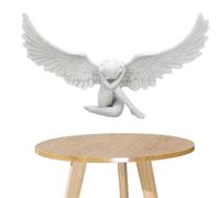 Figurine d'anges - Décorations créatives d'ailes d'ange à collectionner | Statue d'ange 3D bien conçue, statues simples en résine pour salon, table, étagère, décoration de chambre de fille