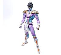 Figurine d'anime Star Platinum Super Action Statue Killer Queen Action Figure Le Monde Super Action Statue Figure Joint Mobile Anime modèle Ornement (Star Platinum 17cm)