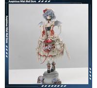 Figurine d'anime Touhou Project Remilia Scarlet, thème sac de sang, cheveux courts, statue d'anime, modèle de décoration de bureau à collectionner pour les fans about 25cm