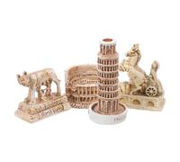 Figurine D'architecture Italienne en Résine Beige pour Bureau Élégant | Souvenir Italien, Décor de Bureau Raffiné, Résistant à Décoloration, Entretien Facile, Occasions Spéciales