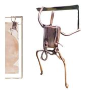 Figurine d'art en cuivre, personnages forgés - Figurines de collection, décoration de bar, sculpture d'aventurier et d'escalade, figurine de randonneur en cuivre