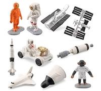 Figurine d'astronaute - Mini statue d'astronaute en PVC | Ensemble de modèles spatiaux de figurines Špacéman, décoration de capsules du télescope Apollo Shuttle | Éducatif d'exposition coss