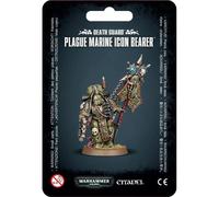 Figurine de 5 pièces Games Workshop Warhammer 40k - Death Guard Plague Marine Icon Bearer Vert TU