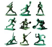 Figurine de baseball de bureau, joueurs imprimés en 3D, modèle de collection sportive, design classique 9X, robuste, qualité supérieure, pour affichage, 5 x 3 x 5 cm