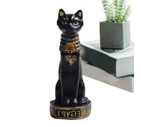 Figurine de Bastets d'Égypte - Sculpture de chat, ornement vintage, statue de déesse avec savoir-faire détaillé | Décoration pour la maison, la terrasse, le jardin, la cour, le bureau, la mythologie