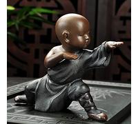 Figurine de bébé Bouddha méditant faite à la main, statue de Bouddha Fengshui, sculpture de moine de jardin zen, décoration intérieur/extérieur pour la maison, le jardin, la terrasse, la cour, 6