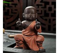 Figurine de bébé Bouddha méditant faite à la main, statue de Bouddha Fengshui, sculpture de moine de jardin zen, décoration intérieur/extérieur pour la maison, le jardin, la terrasse, la cour, 6