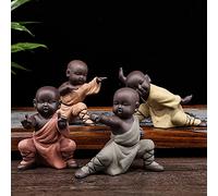 Figurine de bébé Bouddha méditant faite à la main, statue de Bouddha Fengshui, sculpture de moine de jardin zen, décoration intérieur/extérieur pour la maison, le jardin, la terrasse, la cour, 6