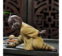 Figurine de bébé Bouddha méditant faite à la main, statue de Bouddha Fengshui, sculpture de moine de jardin zen, décoration intérieur/extérieur pour la maison, le jardin, la terrasse, la cour, 6