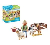 Figurine de berger avec moutons - PLAYMOBIL - PLAYMOBIL Country - Berger avec moutons - Dès 4 ans