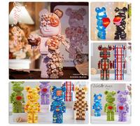 Figurine de bloc de construction "Confession de rose au brave homme fort", en matériau ABS. Sculpture de bloc de décoration de bureau et de maison. Idée de cadeau de qualité pour la Fête des Mères, No