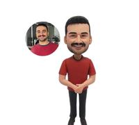 Figurine de Bobbleheads personnalisée faite à la main pour père, mère, Noël, Saint-Valentin, fête d'anniversaire, mariage (1 personne)