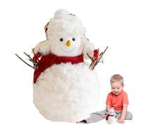 Figurine de bonhomme de neige de Noël - Adorable ensemble de bonhommes de neige pour décorations de Noël | Bonhommes de neige en céramique faits à la main, idéales pour une exposition intérieure, une