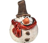 Figurine de bonhomme de neige en céramique, set de 6, blanc, 6,9cm - Décoration hivernale de Noël Figurines de décoration