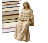 Figurine de bureau de Marie, en résine classique religieuse | Figurine mère Marie comme décoration - Pour altar de maison, rebord de cheminée, rebord de fenêtre, église, salon, chrétien, méditation
