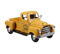 Figurine de Camion Vintage en Fer pour Décoration de Table Festive | Style Ferme Classique Rétro, Orange, Pièce Décorative pour Fête, Ajoute du Caractère à Votre Intérieur