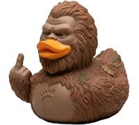 Figurine de canard Bigfoot légendaire, figurine de collection cryptide humoristique imprimée en 3D, figurine amusante de Sasquatch faisant un doigt d'honneur en résine, statue de canard (1 PCS)