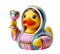 Figurine de canard en résine - Figurine de canard décoration chrétienne multifonctionnelle - Statue en résine créative de 3,5 pouces Jésus Duck - Animal miniature, église décoration d'animaux en plein