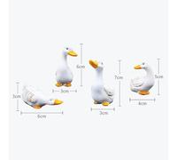 Figurine De Canard Nickel É L'inventaire,Statue D'auckland,Jardin En Résine,Décoration De Paysage Intérieur Extérieur,Pelouse De Cour,Ornement De Pot De Fleur Pour La Maison,4 Pièces - Type 4pcs Duck