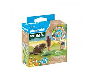 Figurine de Castor avec Souche d'Arbre - Décor Naturel en 7 Pièces