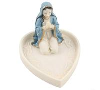 Figurine de chapelet de la Vierge Marie - Statue décorative en résine de la Vierge Marie avec design élégant - Cadeau religieux pour la maison, l'église ou la dévotion personnelle (femme)