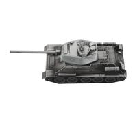Figurine de Char D'assaut Miniature en Métal, Modèle Détaillé Argenté | Réalisme Précis, Peinture Soignée, Format Compact, pour Étagères, Bibliothèques et Collection