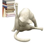 Figurine de chat en résine Lécher les fesses - Statues de chats abstraits extravagantes, ornement de la pièce moderne | Décoration de table esthétique avec finition lisse pour chambre à coucher, salon