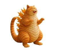 Figurine de Chat Monstre, Figurine de Chat Monstre Mignonne Qui rugit, Objet Amusant et Original pour la décoration de Bureau à Domicile. Yellow
