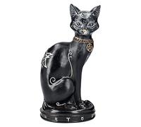 Figurine de chat mystique avec symboles magiques