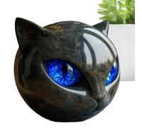 Figurine de chat noir, petites figurines de chats - Objets de collection pour bureau, lieu de travail, tableau de bord, jardin, Halloween, Noël, cadeau de pendaison de crémaillère