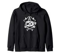 Figurine de Chat Pirate avec os de Poisson et Chaton Mignon Sweat à Capuche