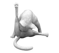 Figurine de chat pour les amoureux des chats - Statue de chat en résine - Figurine de chat qui lèche le cul - Statue d'art animal - Décoration amusante de chat en résine synthétique - Orname unique