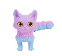 Figurine de chaton à queue mobile avec joint à rotule pour anniversaire, vacances, fête d'anniversaire pour enfants, figurine de chaton de dessin animé
