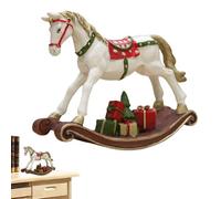 Figurine de cheval à bascule - Ornements de Noël chevaux, figurines de chevaux | Décorations de Noël chariot en résine, salon, étagère, décorations pour chambres, cadeaux