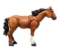 Figurine de cheval articulée à collectionner - Modèle réaliste pour exposition - Animal décoratif avec plusieurs poses - À collectionner - Animaux de la chance chinois - Année du Cheval de Feu 2026