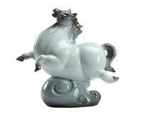 Figurine de Cheval Artisanale en céramique élégante et exquise, Sculptures de Statues de pégase Xiangyun pour la décoration de la Maison et du Bureau