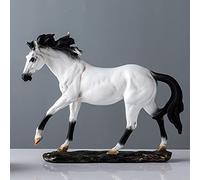 Figurine de Cheval décorative en résine Feng Shui, Sculpture de Cheval, Artisanat, décoration de Maison, Bureau, Accessoires, Cadeaux de Mariage, 26 cm, Blanc