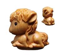 Figurine de cheval en bois - Mini décoration de bureau - Sculpture d'animaux pour table - Pour bibliothèque, rebord de fenêtre, bibliothèque, vitrine, table de chevet, bureau, chambre à coucher, salon