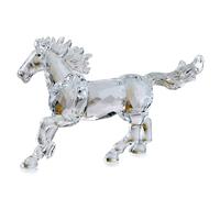 Figurine de cheval en cristal réaliste - Décoration de table - Blanc