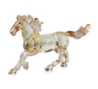 Figurine de cheval en cristal réaliste - Décoration de table - Décoration d'intérieur (doré)