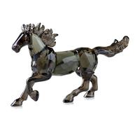 Figurine de cheval en cristal réaliste - Décoration de table - Noir