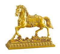 Figurine De Cheval En Résine Du Zodiaque Chinois, Décoration Porte-bonheur En Forme De Cheval, Objet Décoratif Pour Le Meuble TV Ou La Table Du Salon(Gold,S)