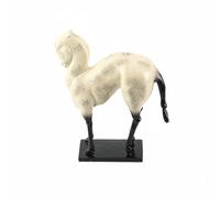 Figurine De Cheval Rétro, Aspect Artisanal, Base Stable, Décor De Table | Texture Mouchetée, Pièce Décorative For Une Entrée Ou Une Table Basse, Fabriquée À La Main, Inspirante