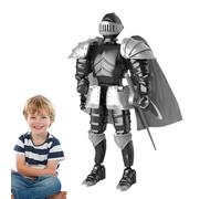 Figurine de chevalier médiéval Collection Knight Corps complet mobile 3D | Statue médiévale de décoration, exquise figurine multi-articulée pour amis et famille