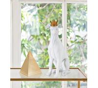 Figurine De Chien Blanc 20x12,5x33 Cm.