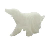 Figurine de chien d'Halloween phosphorescente - Décoration effrayante pour la maison, la cheminée, le bureau, l'étagère, la maison hantée, les fêtes - 17,5 x 6,4 x 10 cm