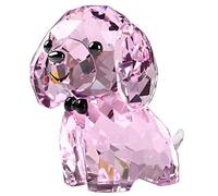 Figurine de chien en cristal de collection - Rose