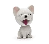 Figurine de Chien en résine à tête branlante, décoration de Tableau de Bord de Voiture, avec Coussin, décoration créative for véhicule et Chambre, Cadeau(B)