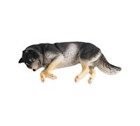 Figurine de chien Shiba Inu mignon - Décoration de chien couché - Modèle miniature - Décoration de gâteau - Cadeau pour femme - Maman - Décoration d'anniversaire - Collectionneur