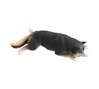 Figurine de chien Shiba Inu mignon - Décoration de chien couché - Modèle miniature - Décoration de gâteau - Cadeau pour femme - Maman - Décoration d'anniversaire - Collectionneur